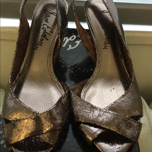 Sam Edelman metallic kitten heel slingback - Picture 4 of 6